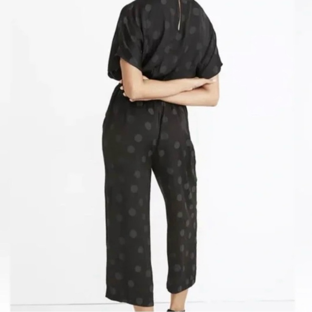 NWT MADEWELL | Wrap-Front Smock-Waist Jumpsuit in Dot Jacquard - Picture 2 of 9